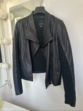 Trouvé Women's Black Leather Moto Jacket